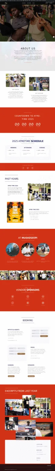 Afrotime Foundation website designed by Deontech Media